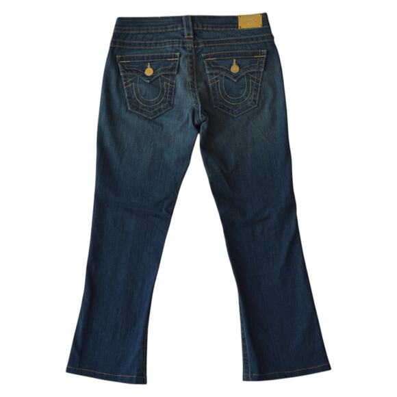 True Religion Raegan Flare Jeans Sz 27 Petite - Made in USA Y2K Vintage Denim - Picture 1 of 7